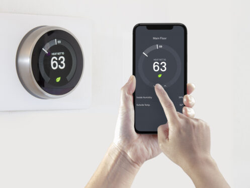 using a smartphone app to control smart thermostat